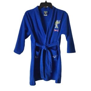 Disney Pixar Blue Fleece Buzz Lightyear Toy Story Belted Pocket Robe Large